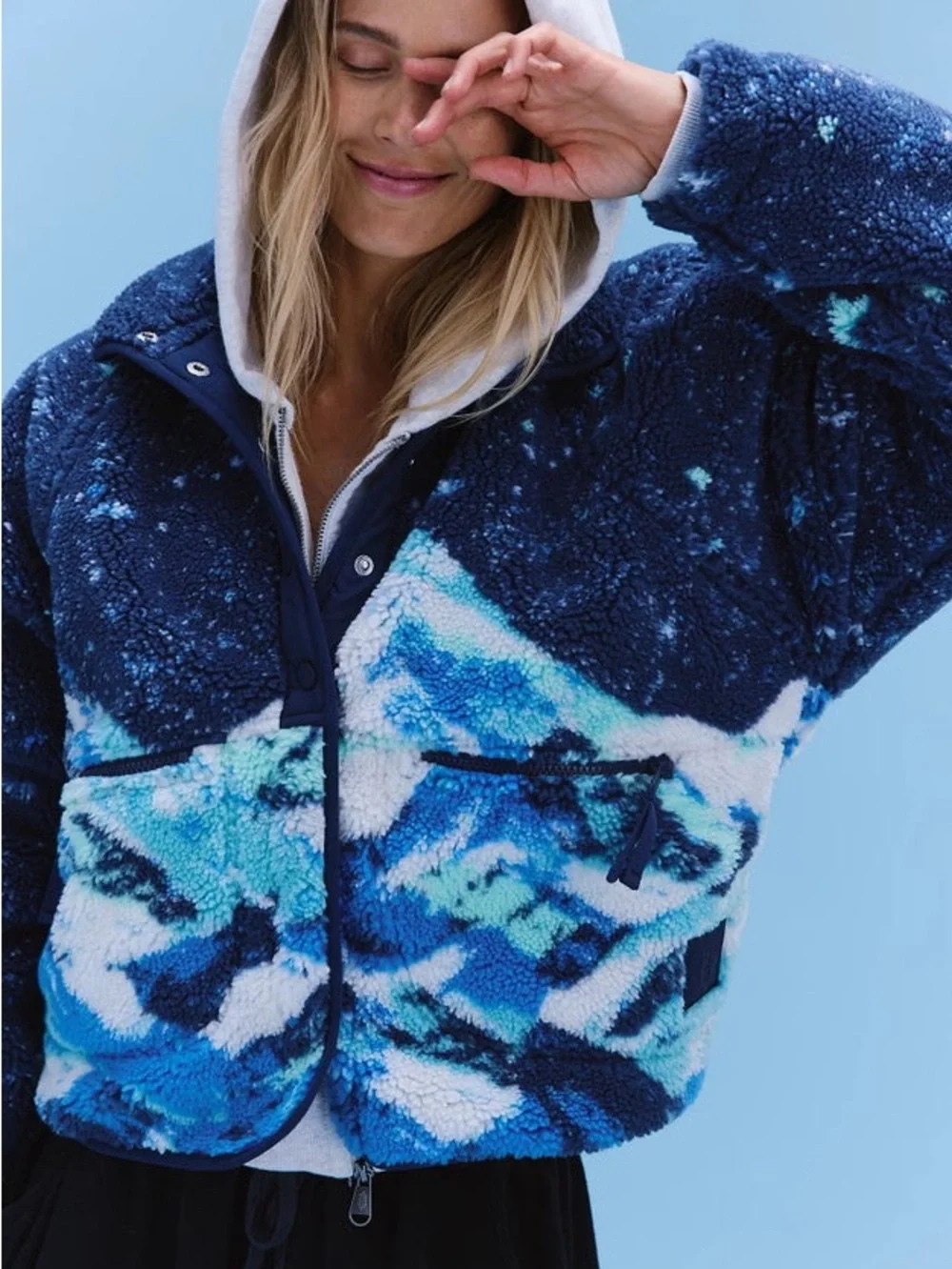 Free Peope Hit The Slopes Jacket Starry Skies Midnight Navy